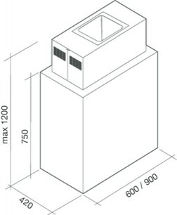 Вытяжка Фалмек Laguna isola 60 (800) ECP фото 2 в Новосибирске Вытяжка Falmec Laguna isola 60 (800) ECP фото 2 в Новосибирске