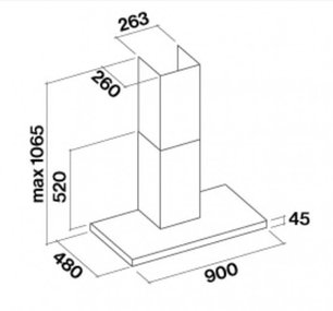 Вытяжка Фалмек Luce 90 Glass White wall фото 2 в Новосибирске Вытяжка Falmec Luce 90 Glass White wall фото 2 в Новосибирске