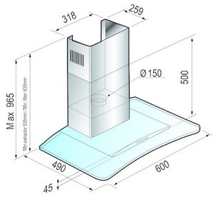 Вытяжка Korting KHC 6731 X фото 2 в Новосибирске