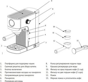 Кофеварка Кертинг KCM 1004 ER фото 4 в Новосибирске Кофеварка Korting KCM 1004 ER фото 4 в Новосибирске