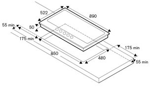 Газовая варочная панель Бертаззони P905CHERAC фото 4 в Новосибирске Газовая варочная панель Bertazzoni P905CHERAC фото 4 в Новосибирске