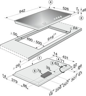 Газовая варочная панель Miele KM 3054-1 с витрины, новая (без коробки) фото 4 в Новосибирске