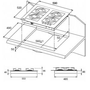 Варочная панель Kuppersberg TG 699 B Silver фото 2 в Новосибирске