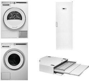 Asko Logic 24 (стиральная машина W4086C.W/3 + сушильная машина T408HD.W + сушильный шкаф DC7784 V.W + выдвижная полка HDB1153W) фото в Новосибирске