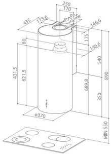 Вытяжка Faber Flow Gloss WH 37 фото 2 в Новосибирске