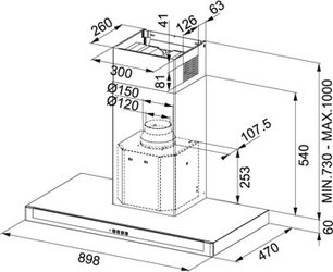 Вытяжка Franke FNE 605 XS фото 3 в Новосибирске