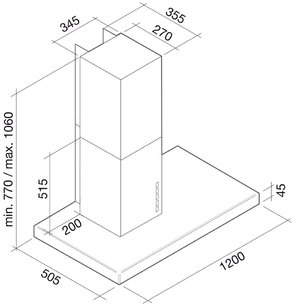 Вытяжка Фалмек Lux 120 white (800) ECP фото 3 в Новосибирске Вытяжка Falmec Lux 120 white (800) ECP фото 3 в Новосибирске