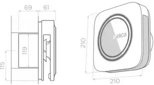 Воздухоочиститель Elica SNAP Wi-Fi TAUPE BROWN фото 2 в Новосибирске