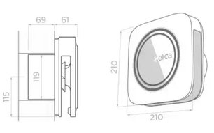 Воздухоочиститель Elica SNAP Wi-Fi BLACK фото 3 в Новосибирске