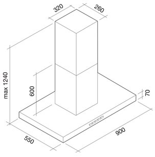 Вытяжка Фалмек Plane isola 90 white (800) ECP фото 4 в Новосибирске Вытяжка Falmec Plane isola 90 white (800) ECP фото 4 в Новосибирске