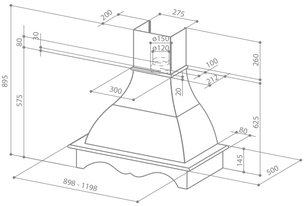 Вытяжка Faber WEST 90 Spatolato SC H-EP корпус венецианская штукатурка фото 3 в Новосибирске