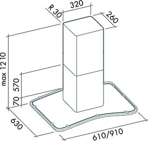 Вытяжка Фалмек Astra isola 60 ix (800) ECP фото 2 в Новосибирске Вытяжка Falmec Astra isola 60 ix (800) ECP фото 2 в Новосибирске