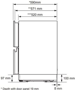 Встраиваемый под столешницу конвертируемый холодильник Signature Kitchen Suite SKSUD2402E фото 4 в Новосибирске