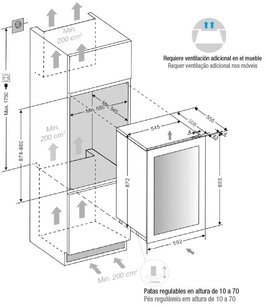 Встраиваемый винный шкаф Pando PVMA 88-49 PAR фото 3 в Новосибирске