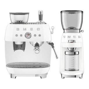 Smeg 50`s Style (кофемашина EGF03WHEU + кофемолка CGF11WHEU) фото в Новосибирске