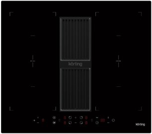 Индукционная варочная панель с интегрированной вытяжкой Кертинг HIBH 68980 NB фото в Новосибирске Индукционная варочная панель с интегрированной вытяжкой Korting HIBH 68980 NB фото в Новосибирске