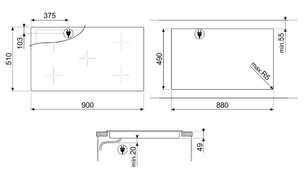 Варочная панель Смег SI2M7953DW фото 4 в Новосибирске Варочная панель Smeg SI2M7953DW фото 4 в Новосибирске