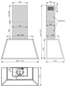 Вытяжка Фалмек TIME 85 anthracite фото 3 в Новосибирске Вытяжка Falmec TIME 85 anthracite фото 3 в Новосибирске
