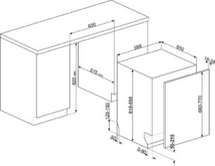 Встраиваемая посудомоечная машина Smeg STL5352C фото 3 в Новосибирске