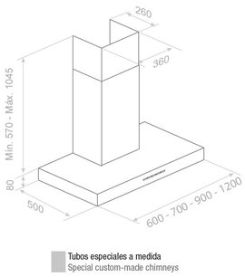 Вытяжка Pando P-828/60 IX 850 SEC фото 2 в Новосибирске