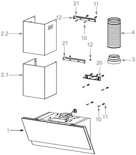 Вытяжка Pando P-725/90 CR.NEGRO 850 фото 4 в Новосибирске