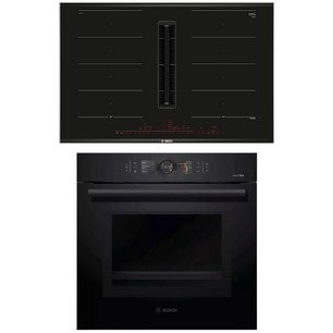 Bosch (варочная панель с вытяжкой PXX875D57E + духовой шкаф HMG8764C1) фото в Новосибирске