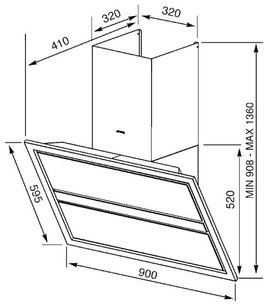 Вытяжка Smeg KCVB9SG фото 2 в Новосибирске