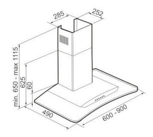 Вытяжка Korting KHC 9954 X фото 4 в Новосибирске