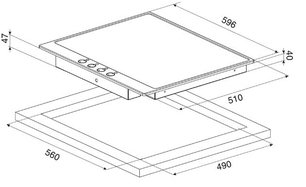 Варочная панель Смег P663-1 фото 2 в Новосибирске Варочная панель Smeg P663-1 фото 2 в Новосибирске