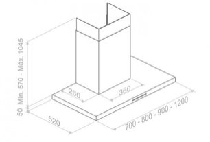 Вытяжка Pando P-401/120 IX 850 SEC 230/50 фото 3 в Новосибирске
