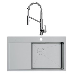 Omoikiri (мойка AKISAME 86 SIDE IN-R + смеситель MIKAWA 2 PLUS-SB BN) фото в Новосибирске