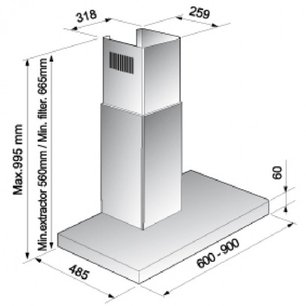 Вытяжка Korting KHC 9957 X фото 4 в Новосибирске