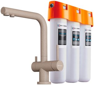 Комплект смесителя Omoikiri NAGANO SA-P + PURE DROP LITE фото