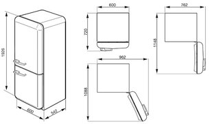 Холодильник Смег FAB32LXN1 фото 2 в Новосибирске Холодильник Smeg FAB32LXN1 фото 2 в Новосибирске