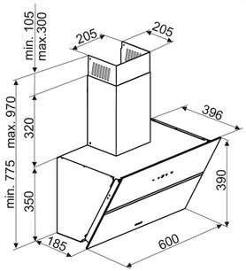 Наклонная вытяжка BRANDT BHV2673XB фото 4 в Новосибирске