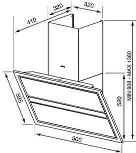 Вытяжка Smeg KCVR9NE фото 3 в Новосибирске
