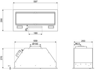 Встраиваемая вытяжка Смег KSG6P4MB фото 3 в Новосибирске Встраиваемая вытяжка Smeg KSG6P4MB фото 3 в Новосибирске