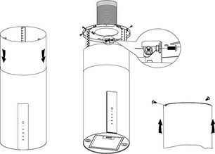 Вытяжка Кертинг KHA 35808 DN Cylinder фото 3 в Новосибирске Вытяжка Korting KHA 35808 DN Cylinder фото 3 в Новосибирске