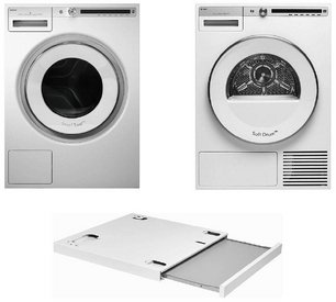 Asko Logic 13 (стиральная машина W4086C.W/3 + сушильная машина T408HD.W + выдвижная полка HSS1053W) фото в Новосибирске Asko Logic 13 (стиральная машина W4086C.W/3 + сушильная машина T408HD.W + выдвижная полка HSS1053W) фото в Новосибирске