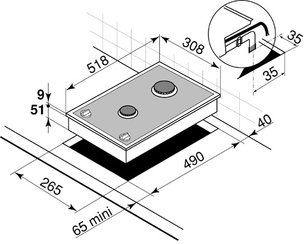 Независимая варочная панель Де Дитрих DTG 701 X фото 3 в Новосибирске Независимая варочная панель De Dietrich DTG 701 X фото 3 в Новосибирске