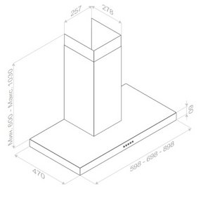 Настенная вытяжка Pando P-823N/60 IX V.850 SEC фото 2 в Новосибирске