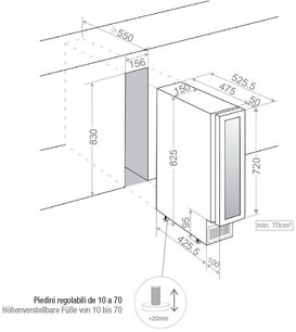 Встраиваемый винный шкаф Pando PVZB 15-9 CRR фото 3 в Новосибирске