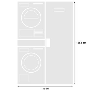 Asko Logic 24 (стиральная машина W4086C.W/3 + сушильная машина T408HD.W + сушильный шкаф DC7784 V.W + выдвижная полка HDB1153W) фото 2 в Новосибирске