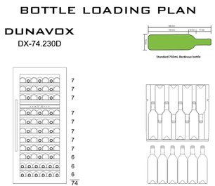 Винный шкаф Dunavox DX-74.230DB фото 4 в Новосибирске