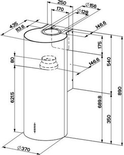Вытяжка Faber CYLINDRA PLUS BK MATT A37 фото 2 в Новосибирске