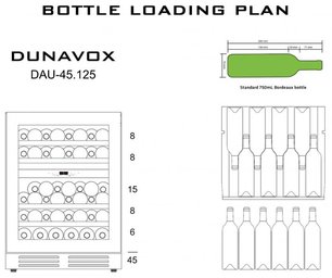 Винный шкаф Dunavox DAU-45.125DOP.TO фото 2 в Новосибирске