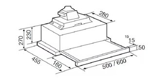 Вытяжка Korting KHP 6610 W фото 3 в Новосибирске