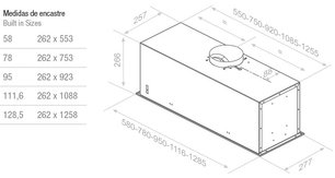 Встраиваемая вытяжка Pando EVO/780.11 INOX V.850 SEC фото 2 в Новосибирске