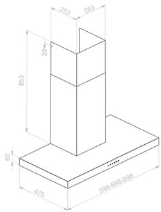 Вытяжка Пандо P-823N/60 IX V.850 ECO SEC PLUS фото 3 в Новосибирске Вытяжка Pando P-823N/60 IX V.850 ECO SEC PLUS фото 3 в Новосибирске