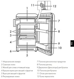 Холодильник Смег FAB10LBL2 фото 3 в Новосибирске Холодильник Smeg FAB10LBL2 фото 3 в Новосибирске